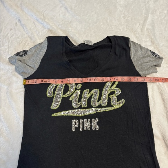 PINK Victoria's Secret Black and Gray Shirt - Picture 7 of 8